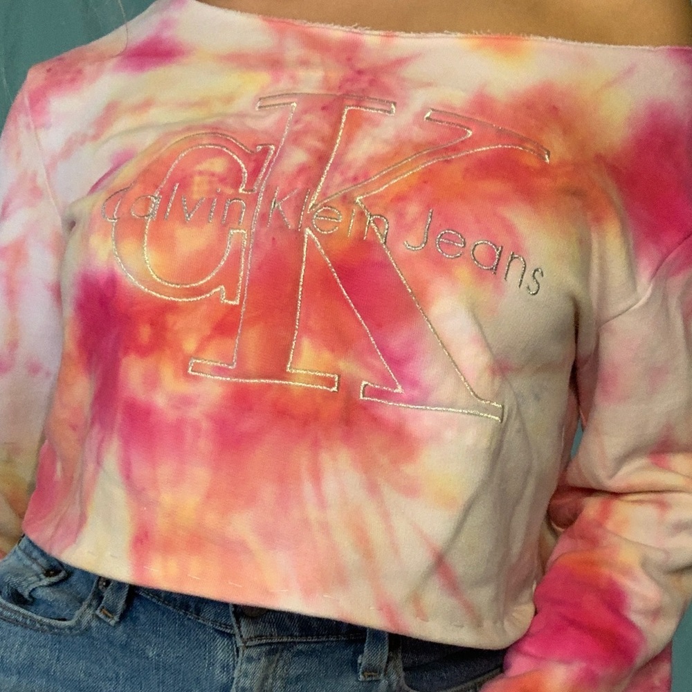 Calvin Klein Monogram Sweatshirt Tie Dye